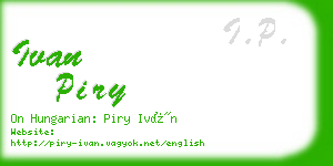 ivan piry business card